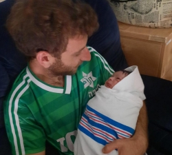 התינוק נולד ברגע הכרזת האליפות של מכבי חיפה