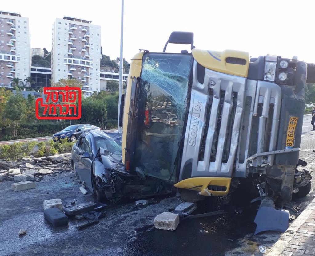 משפחה מדאלית אל כרמל נפגעה בתאונה ברמות יצחק