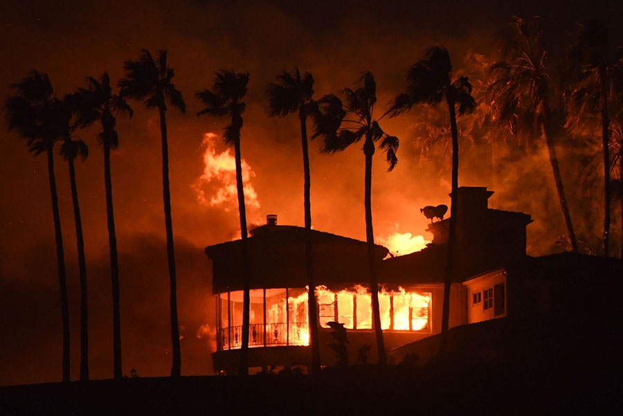 תמונות מהשריפות בקליפורניה