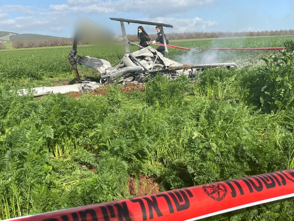 שני הרוגים בהתרסקות מטוס קל בעמק הגלבוע