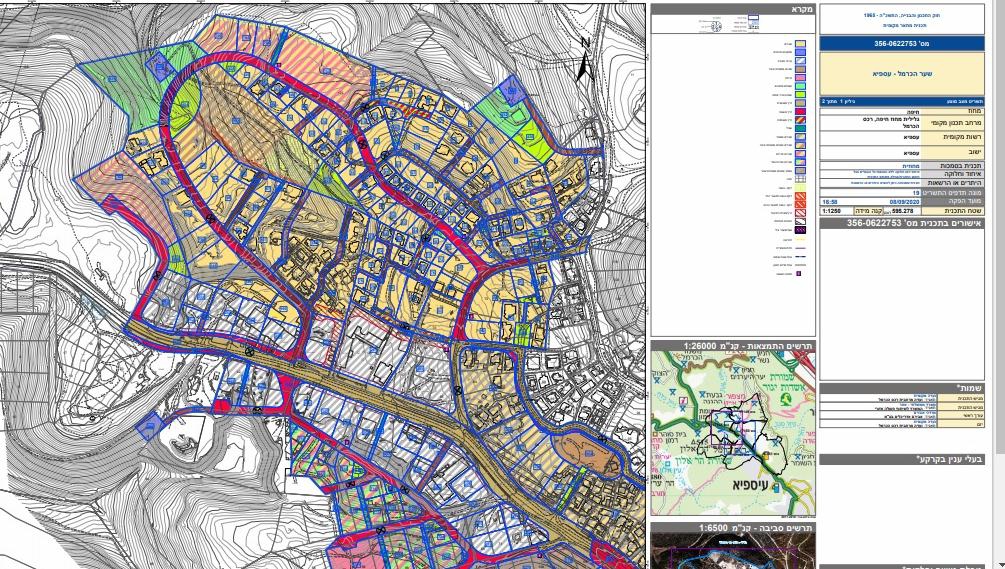 הפקדת תכנית שער הכרמל בזמן ההתנגדות לתמ"מ 6 תיקון 8