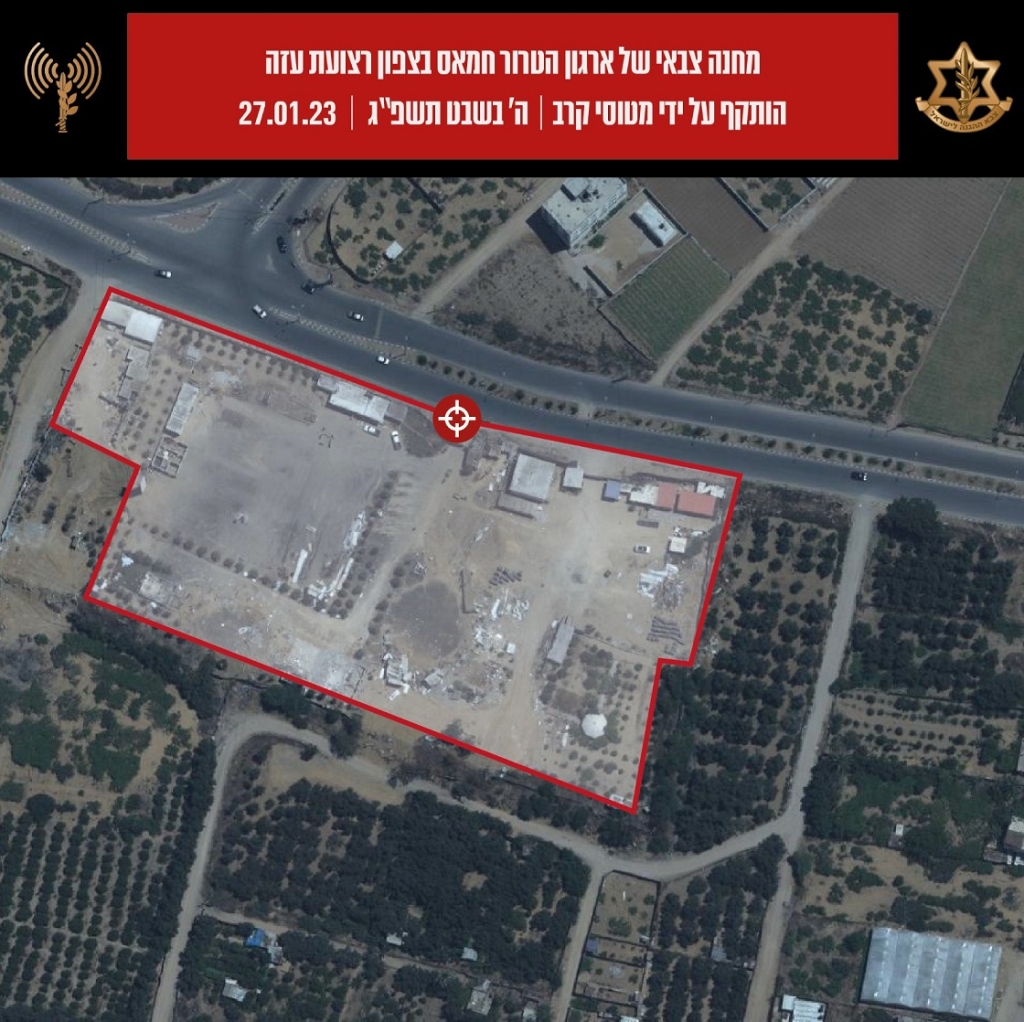 צה״ל תקף מחנה צבאי של ארגון הטרור חמאס