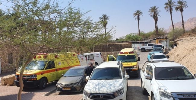 נפגעים במפולת סלעים בנחל דוד