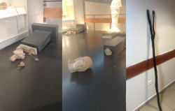 תייר חשוד שהשחית וגרם נזק לפסלים יקרי ערך במוזיאון ישראל