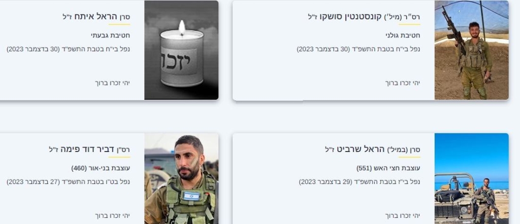 סרן הראל איתח ז"ל ורס״ר מיל׳ קונסטנטין סושקו ז"ל