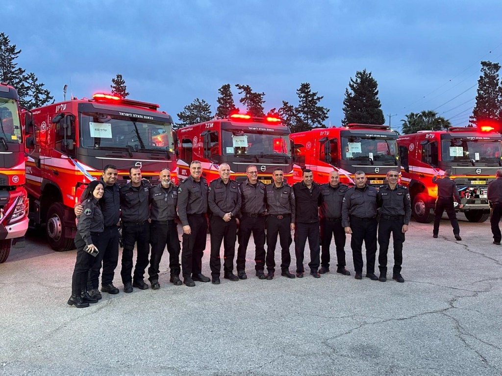 6 רכבי כיבוי חדשים נכנסו לכבאות והצלה צפון
