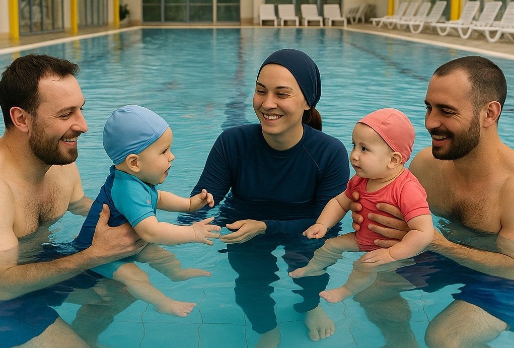 כדאי להתחיל עם שחיית תינוקות כבר מגיל חצי שנה