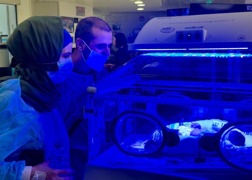 לידת שלישייה במתחם התת קרקעי הממוגן ברמב"ם