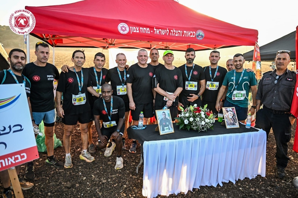 אייל כספי ולוחמי האש השתתפות במירוץ בשביל הבנים
