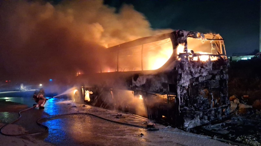 ארבעה אוטובוסים עלו באש בשפרעם