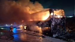 ארבעה אוטובוסים עלו באש בשפרעם