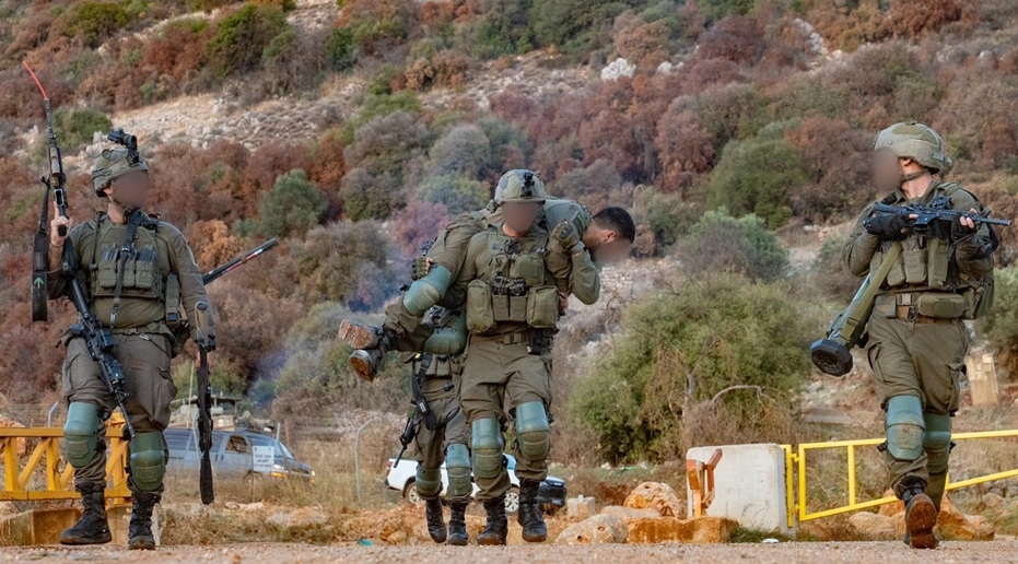 לוחמי צה"ל בין סוריה ללבנון בתנאי מזג אוויר מורכבים