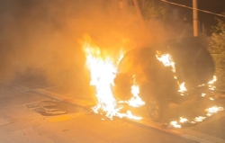 רכב עלה באש במרכז דאלית אל כרמל