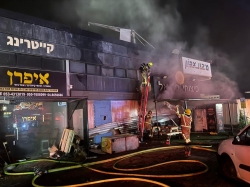 שריפה בבית עסק בטבריה