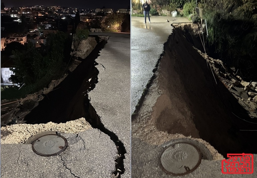 קיר התמוטט בשכונת מגורים בדליה