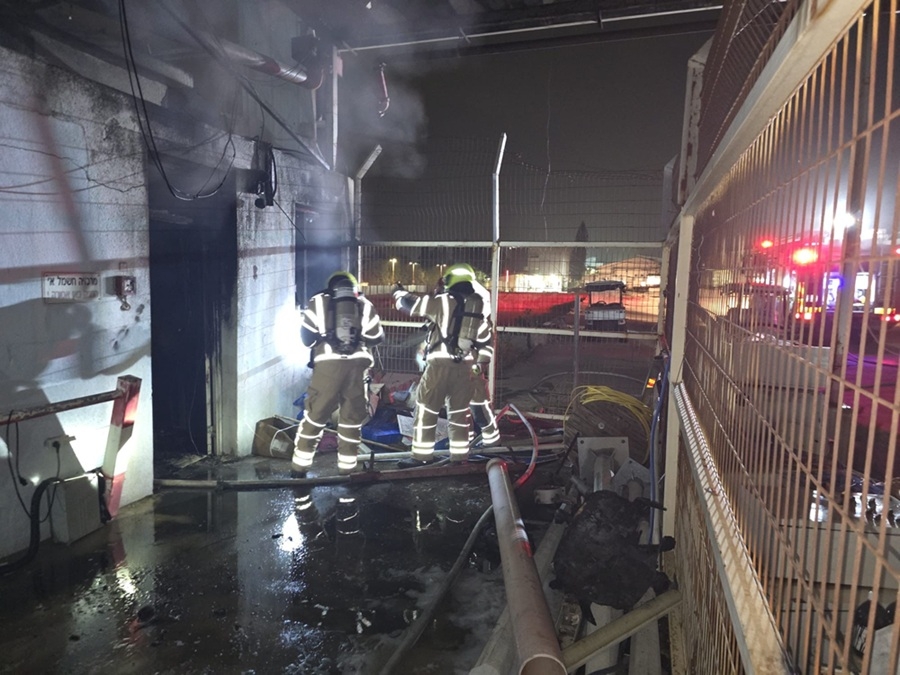 שריפה בחדר גנרטורים בקיבוץ דליה