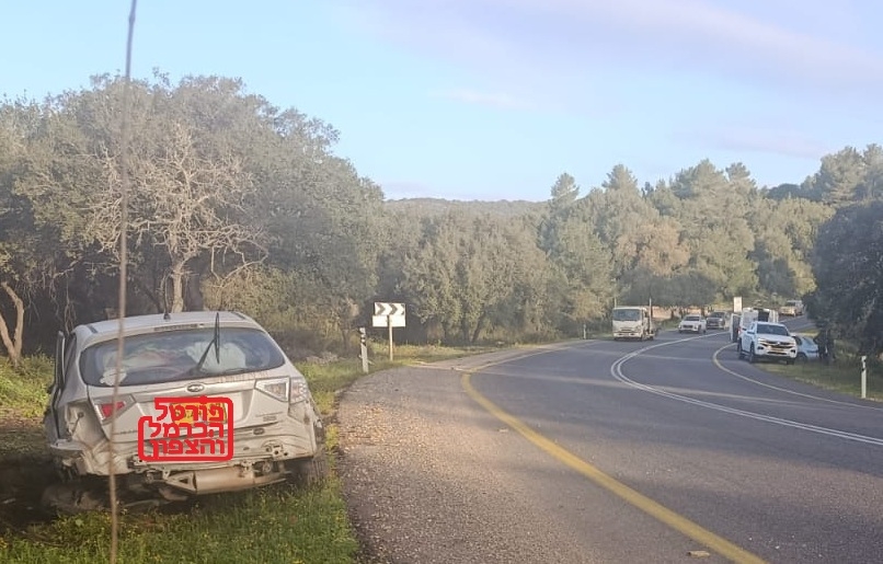 תאונה בין שני רכבים בכביש 672