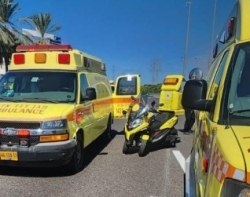 פצוע קשה בתאונה במהלך אזעקה