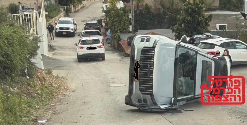 רכב הידרדר בדליה נמנע אסון