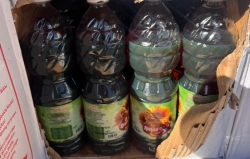 נתפסו מאות בקבוקי שמן מנועים בדרך לעזה