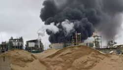 אירוע חומרים מסוכנים בדרום בעקבות נפילת טיל במפעל