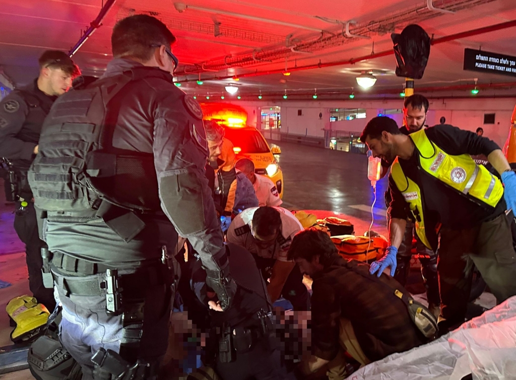 גבר לקה בדום לב במקלט