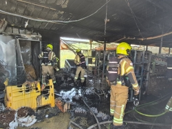  לול של 8,000 תרנגולות נשרף