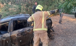 רכב בער בחיפה, אותר פצוע במצב בינוני