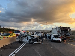 תאונה קטלנית בין 4 כלי רכב סמוך לעתלית
