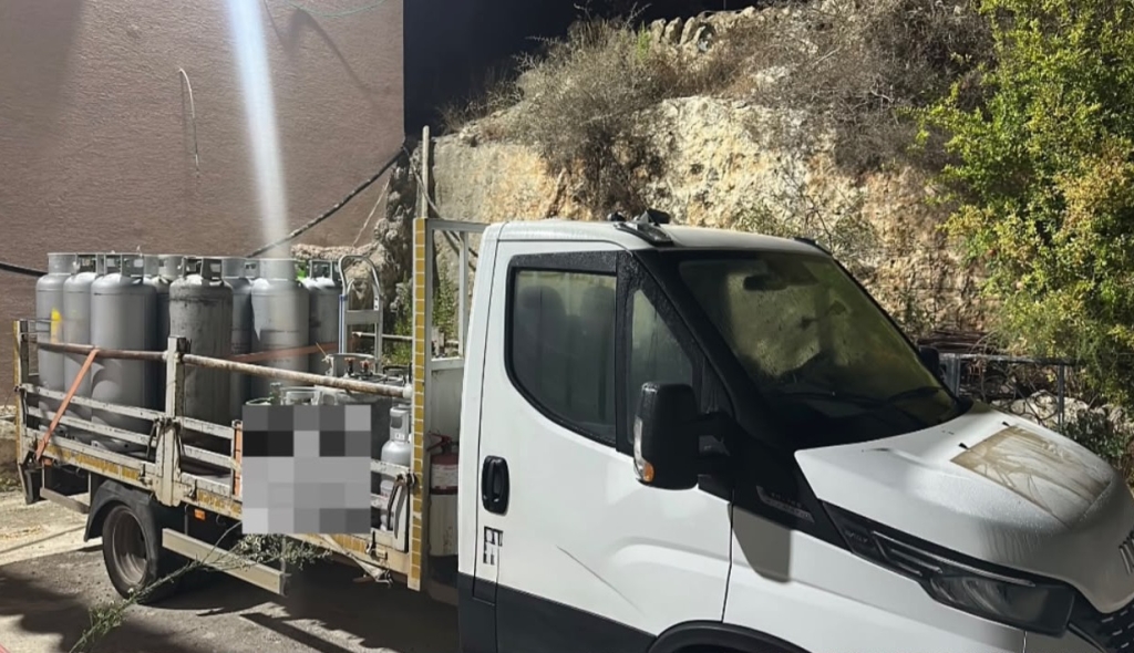 מעל חצי טון גז בבלונים נתפסו בדלית אלכרמל ועוספיה