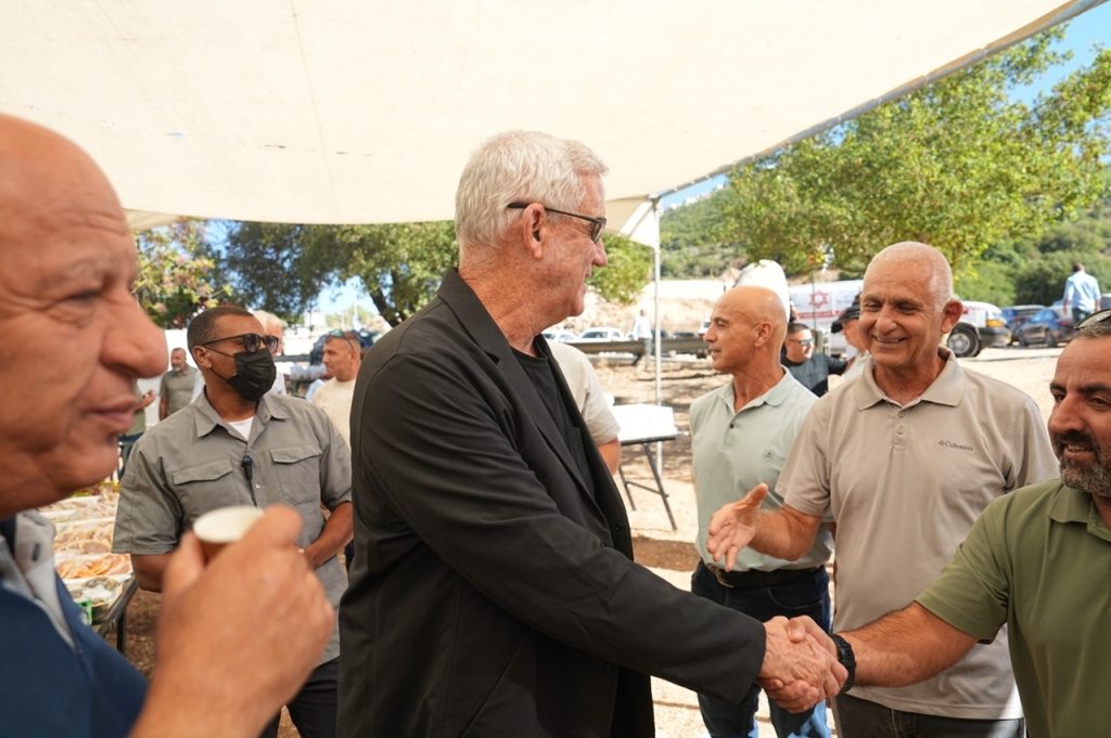 גנץ בטקס לזכר נביה מרעי: "מחויבים לשוויון לעדה הדרוזית"